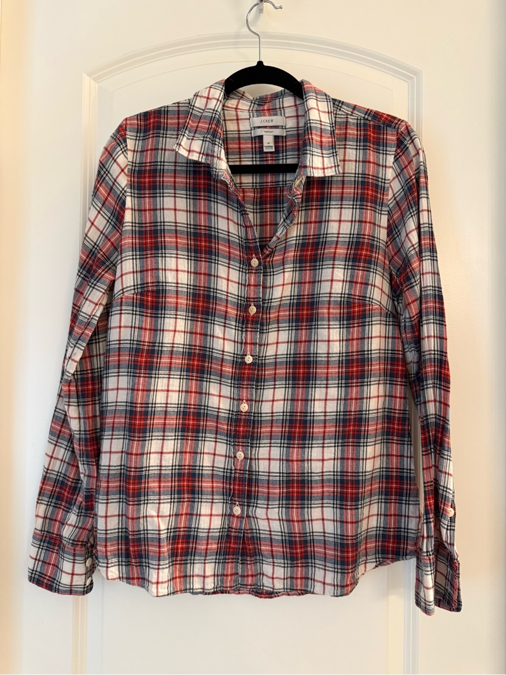 J. Crew Women’s Perfect Plaid Flannel Shirt